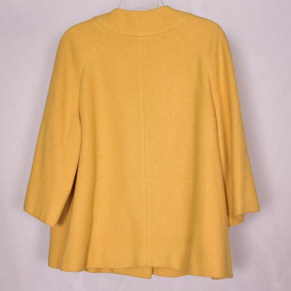 Kerrybrooke Vintage Women's Sears & Roebuck Company Dress Coat Mustard Yellow - Picture 4 of 9